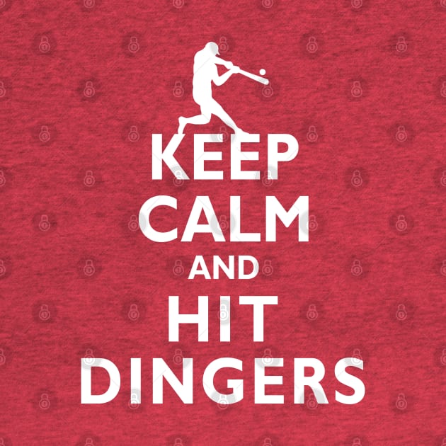 Keep Calm and Hit Dingers Baseball Softball by TeeCreations